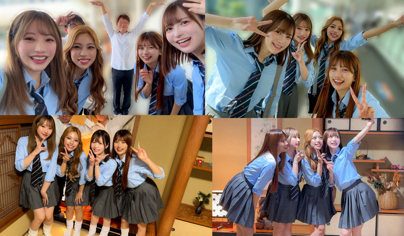 素人 企画単体 本番シーン - りお＆ひなた＆かりん＆ゆい